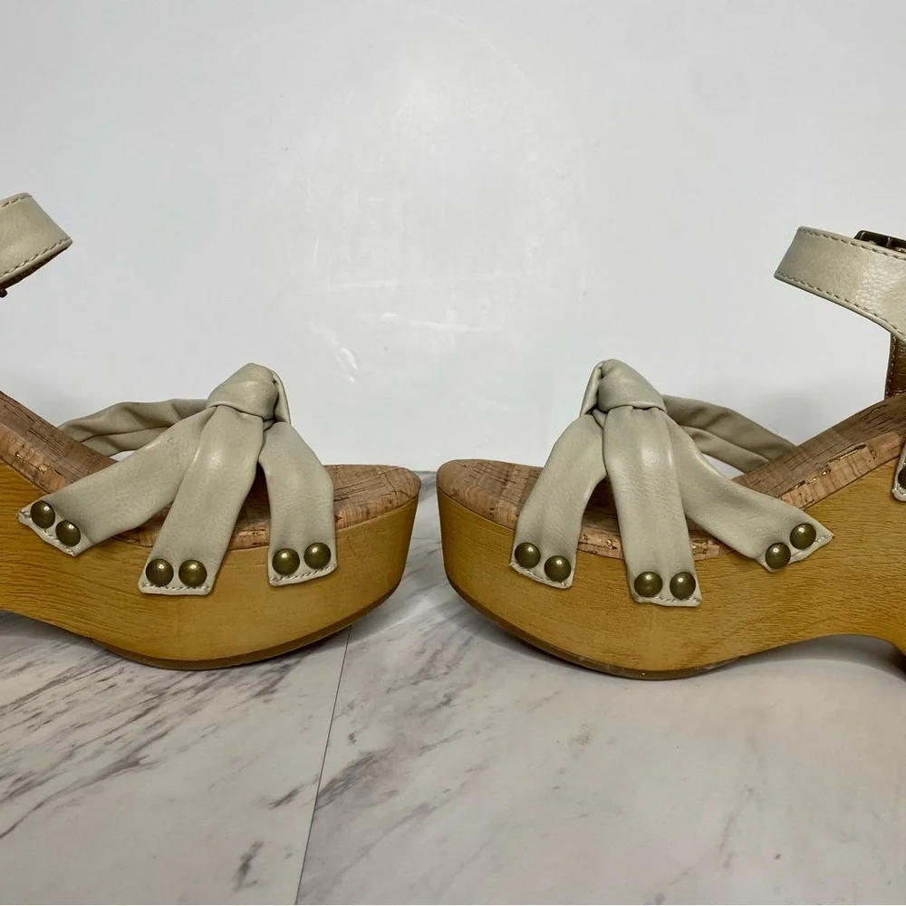 Kork Ease Dawson Platform Wedge Faux Leather Sandal 7M